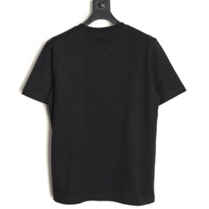 Alternative view of Burberry Black Short Sleeve T-Shirt with Checkered Hem Label
