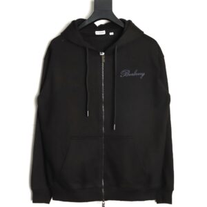 Burberry Check Print Hoodie Black