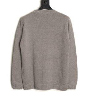 Alternative view of Prada Iconic Monogram Print Retro Style Grey Sweater